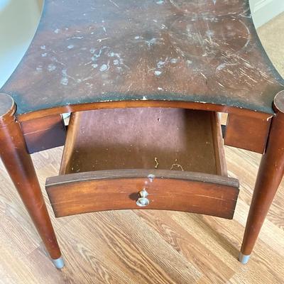 LOT 79: Pair of Wooden Accent One Drawer Tables
