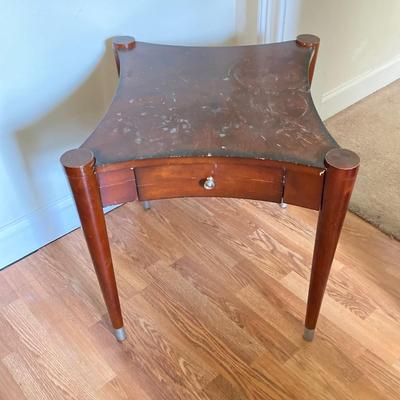 LOT 79: Pair of Wooden Accent One Drawer Tables