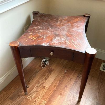 LOT 79: Pair of Wooden Accent One Drawer Tables