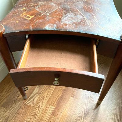 LOT 79: Pair of Wooden Accent One Drawer Tables
