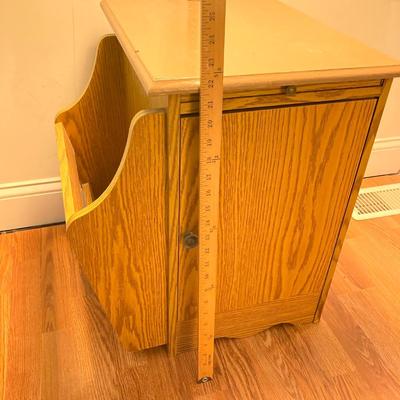 LOT 80: End Table Floor Lamp Cabinet Rack Combo