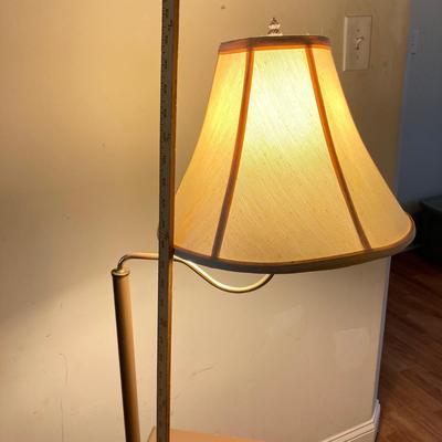 LOT 80: End Table Floor Lamp Cabinet Rack Combo