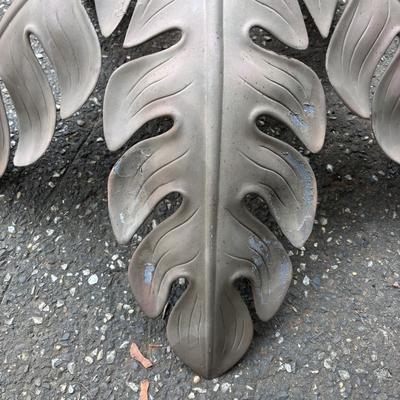 LOT 89: Like New "Carefree" Director's Chair, Palm Tree Floor Lamp & Ceramic Planters