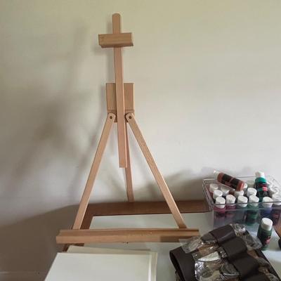 LOT 94: Craft Night: Woodcarving Set, Balsa Wood Blocks, Paints, Canvas, Easel and More