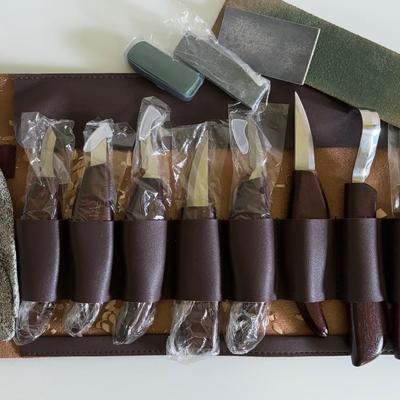 LOT 94: Craft Night: Woodcarving Set, Balsa Wood Blocks, Paints, Canvas, Easel and More
