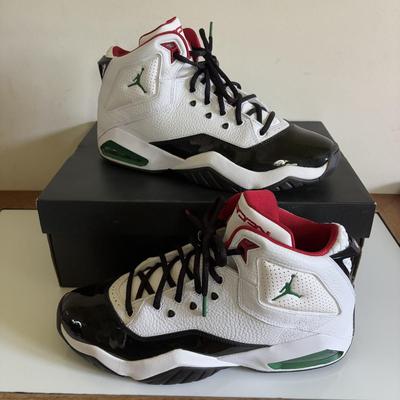 LOT 100: Nike Air Jordan B'Loyal, White/Oine Green-Gym Red Black