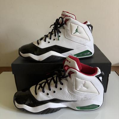LOT 100: Nike Air Jordan B'Loyal, White/Oine Green-Gym Red Black
