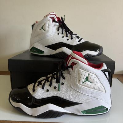 LOT 100: Nike Air Jordan B'Loyal, White/Oine Green-Gym Red Black