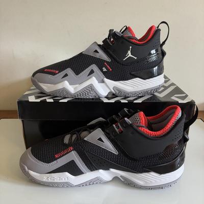 LOT 106: Nike Air Jordan Westbrook One Take, Black White, Cement Gray