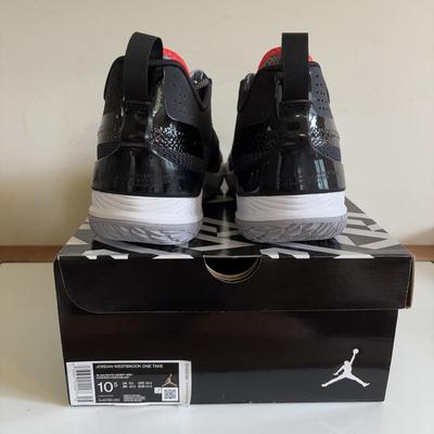 LOT 106: Nike Air Jordan Westbrook One Take, Black White, Cement Gray