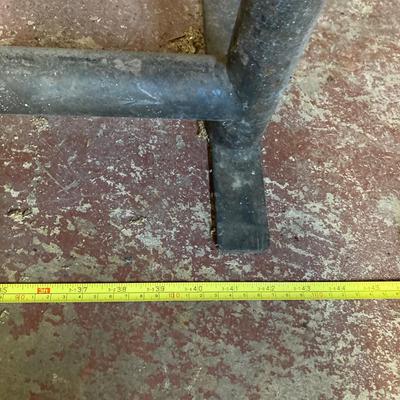 LOT 220: Heavy Duty Metal Firewood Log Storage Rack with Charcoal Chimney Starter