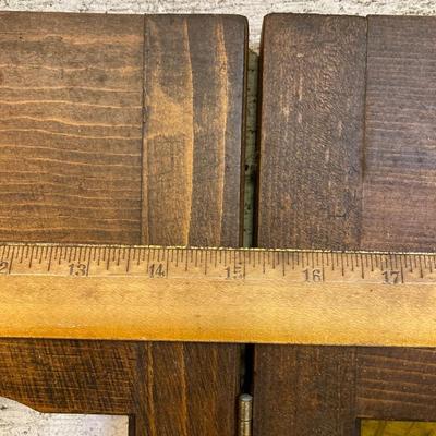 LOT 221: Vintage Wooden Folding Door / Cabinet with Panels / Inserts for Repurposing or Repair