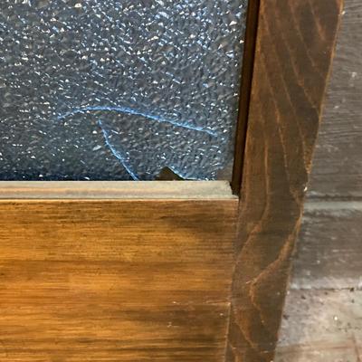 LOT 221: Vintage Wooden Folding Door / Cabinet with Panels / Inserts for Repurposing or Repair