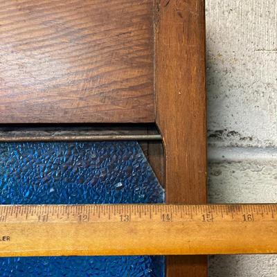 LOT 221: Vintage Wooden Folding Door / Cabinet with Panels / Inserts for Repurposing or Repair