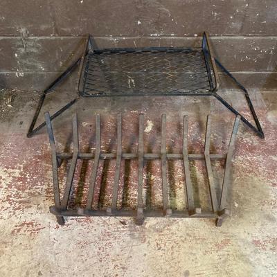 LOT 222: Cast Iron and Metal Fireplace / Firepit Grates