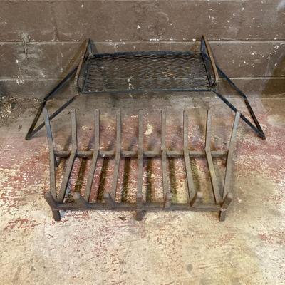 LOT 222: Cast Iron and Metal Fireplace / Firepit Grates