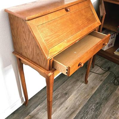Vintage Oak Secretary Desk