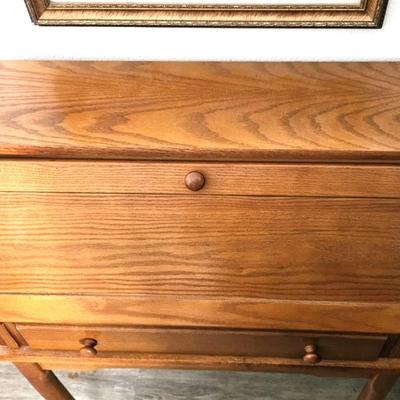Vintage Oak Secretary Desk
