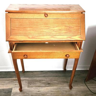 Vintage Oak Secretary Desk