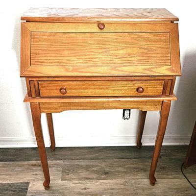 Vintage Oak Secretary Desk