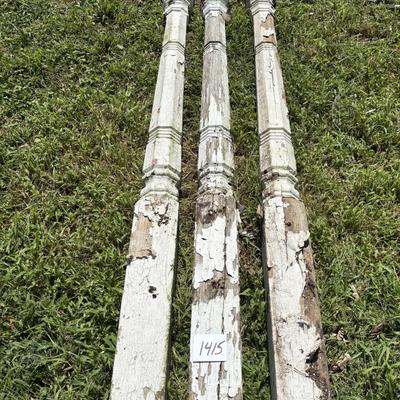 3 Vintage Wooden Porch Posts