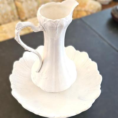 Vintage Ironstone Pitcher & Basin Set