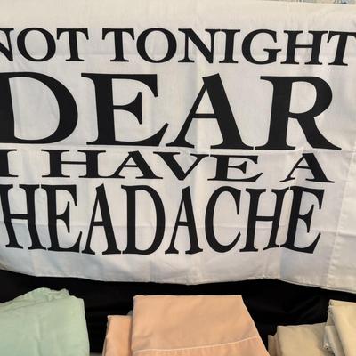 Not tonight pillowcase, with variety of pillowcases
