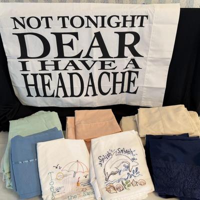 Not tonight pillowcase, with variety of pillowcases