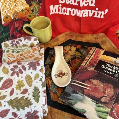 Got More Time apron, table mats, dish towels