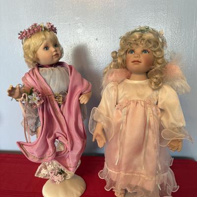 Two pretty in pink dolls, Georgetown Collection, Miller at Ashton Drake Galleries