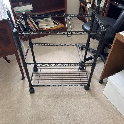 742 Metal Two Tier Open Filing Stand on Wheels