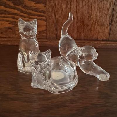 Knick knacks glass cats
