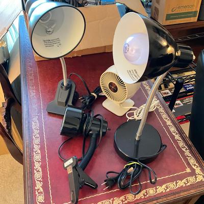 760 Mini Clip-On Desk Lamps With Fan