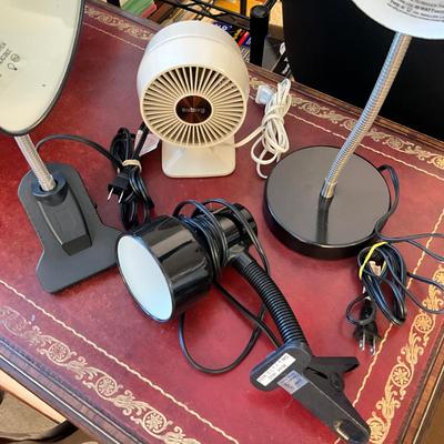 760 Mini Clip-On Desk Lamps With Fan