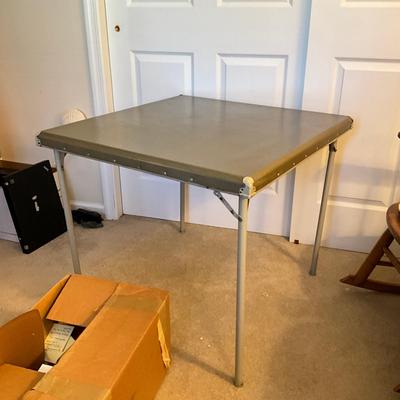 761 1950's Olive Game Card Table