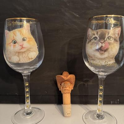 Shot and wine glasses