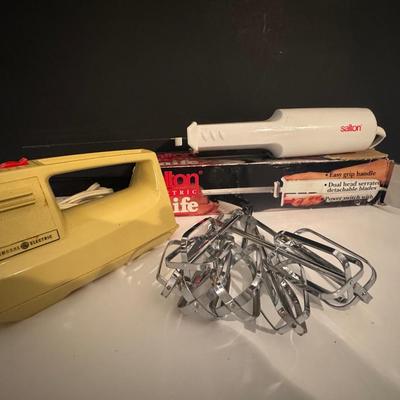 Hand mixer and electric knife