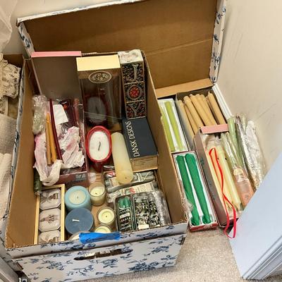 772 Large Assortment Of Vintage Candles