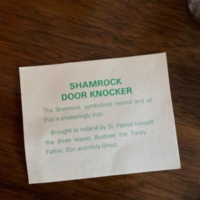 775 Shamrock Brass Door Knocker