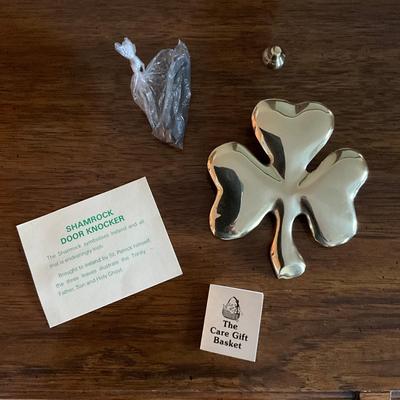 775 Shamrock Brass Door Knocker