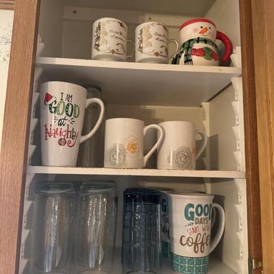 Coffee cups and glasses