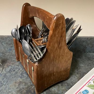 782 Assorted Vintage Flatware With Caddy