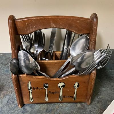 782 Assorted Vintage Flatware With Caddy