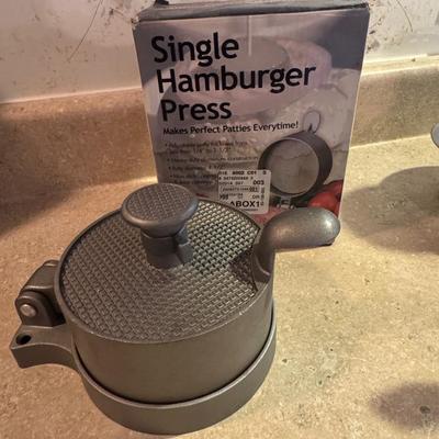 Apple corer single hamburger press percolator