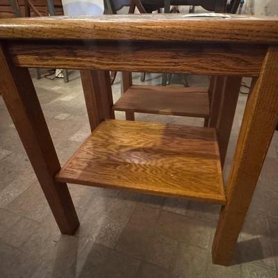2 Tile top side tables