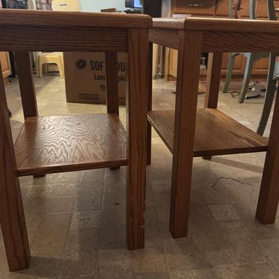 2 Tile top side tables