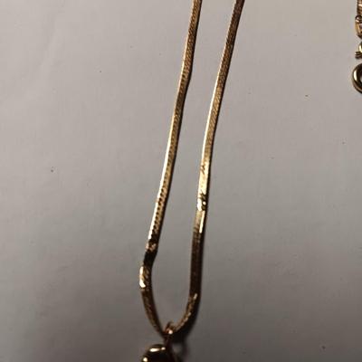 14K GOLD NUGGET ON 14K CHAIN 10.13g