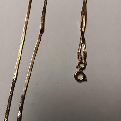 14K GOLD NUGGET ON 14K CHAIN 10.13g