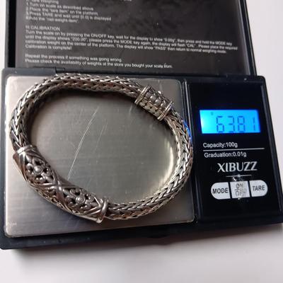 STERLING SILVER BRACELET WITH MAGNETIC CLASP 63.81g