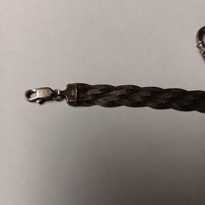 STERLING SILVER BRACELET AND RING 11.78g